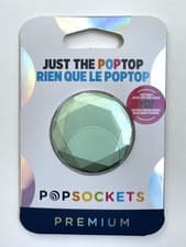 Image of PopSockets Premium PopTop • Metal Aluminum Diamond Ultra Mint • Factory Sealed