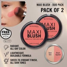 Image of Rimmel London Maxi Blush Wild Card 9g Pack of 2 Long Lasting Face Blush FreeShip