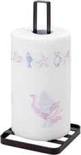 Image of Kitchen Towel Holder Metal Free Standing Bath Paper Roll Storage Rack Stand