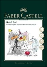 Image of UK Faber Castell Art Graphic Sketch Pad A4 160 GSM Pad Of 40 Sheets This Fabe U