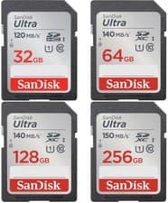 Image of SanDisk Ultra SD Memory Card 32GB 64GB 128GB 256GB SDHC Class 10 For Cameras