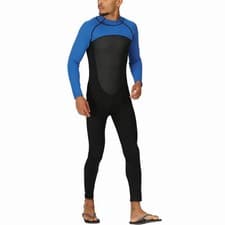 Image of Regatta Men's Black / Nautical Blue Full 2mm Wetsuit - Size M/L & XL/2XL