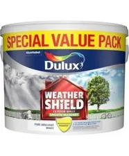 Image of Dulux Weathershield Smooth White Masonry,Acrylic Paint 7.5L