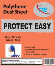 Image of Polythene Dust Sheet 3mx4m - 508gauge - 1.4kg