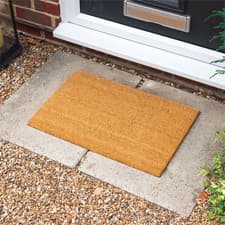 Image of 60cm x 40cm Plain Non Slip Mat Ideal For Indoor Outdoor Doormats Natural Mats