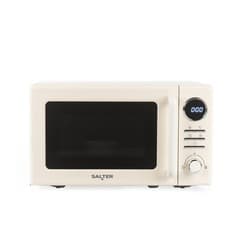 Image of Salter Retro Cream Microwave Digital 20L Auto Presets Defrost 95 Min Timer 800W
