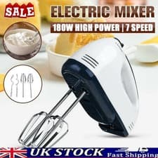 Image of 7 Speed Electric Hand Held Mixer Electronic Handheld Whisk Food Blender Cake cz
