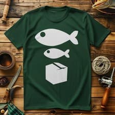 Image of Big Little Fish Box TShirt Dive Funny Slogan Fishing Tees & T-Shirts