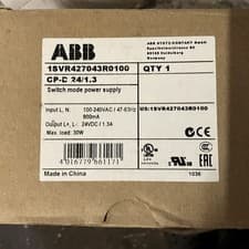 Image of ABB CP-E 24/1.3 Power Supply 24VDC 1.3A 30W DIN Rail PSU 1SVR427043R0100