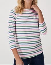Image of Crew Clothing Company Essential Breton Ladies Top