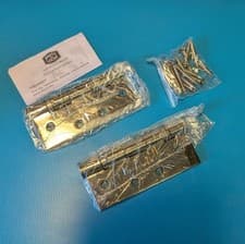 Image of Brass Ball Bearing Hinges 102x76mm 2pk Smith & Locke Grade 13 Fire Rated