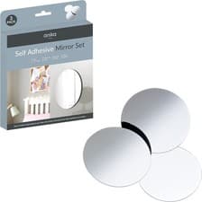 Image of Anika 60130 3 Pieces Self Adhesive Round Mirrors 15cm Versatile Functional New