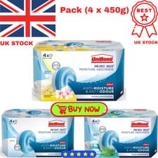 Image of UniBond AERO 360° Moisture Absorber odour-neutralising Refill Tab 360° 4 x 450g