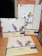 Image of New Joules MONO BLOSSOM DOUBLE duvet Cover Set 2 Oxford Pillowcases Reversible