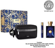 Image of VERSACE Dylan Blue 100ML Edt + 10ML Edy + Toiletry Bag Gift Set