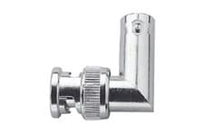 Image of 2x BNC Male Plug to BNC Female Socket 90 Degree Right Angled Adaptor / Connector