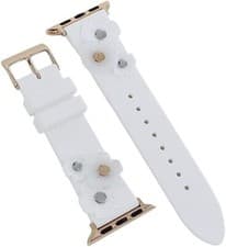 Image of COACH 14700054,Apple watch,Women,Raubbar band strap,38mm 40mm,White,flower