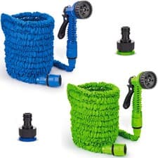 Image of Expandable Garden Hose Pipe Anti Kink With 7 Function Water Spray Gun Magic Hose