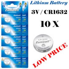 Image of 10 X 1632 CR1632 3V DL1632 KL1632 BR1632 L1632 Lithium Button Coin Cell Battery