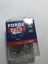 Image of ForgeFix FPNUT12SS Hexagonal Nuts & Washers A2 Stainless Steel M12 6psc (M297)