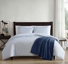 Image of Eddie Bauer Ticking Stripe Duvet Cover Set NWT