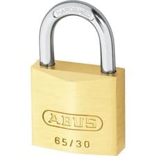 Image of Abus 65 Series Compact Brass Padlock Keyed Alike 30mm Standard