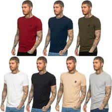 Image of Mens Muscle Slim Fit Stretch T Shirt Gym Short Sleeve Top Crew Neck Tee S - XL