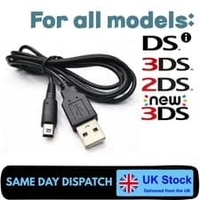 Image of USB Charger Cable Cord For Nintendo DSi 3DS 3DS XL New 3DS 2DS XL Game Console