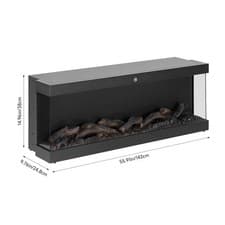 Image of 42-72" Electric Fireplace 3D Media Wall Mounted/ Inserted 9 LED Flame Colours