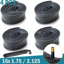Image of 4 x 16" Inch x 1.75 - 2.125 Bike Cycle Tyre Inner Tubes Bicycle Schrader Valve