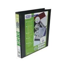 Image of Elba Panorama 25mm 2 D-Ring Presentation Binder A4 Black (6 Pack) 400008411
