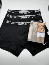 Image of Nike Men’s 3 Pack Cotton Stretch Trunks Black Boxer Briefs Underwear Sizes M-XL