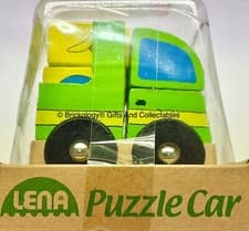 Image of Wooden Fruit And Veg Truck Stacking Puzzle Creative Colourful Education Toy Lena
