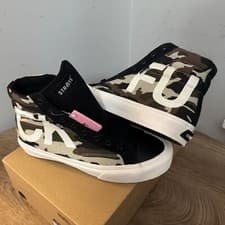 Image of STRAYE HIGHTOP SHOES VENICE FU BLACK CAMO CREAM SIZE 10