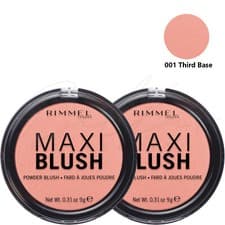 Image of RIMMEL Maxi Blush Face Compact Pressed Powder 9g - 001 Third Base *PACK OF 2*
