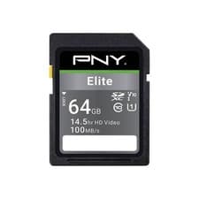 Image of PNY 64GB Elite UHS-I SDXC Memory Card 100 MB/S