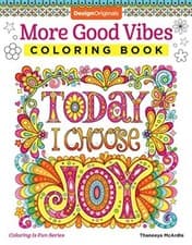 Image of More Good Vibes Coloring Book Coloring is Fun Design Originals 32 Beginner-Fr...