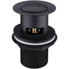 Image of Matt Black Slotted Sprung Basin Waste INS-INB5093BLK|WA93BK