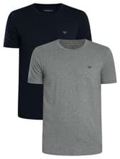 Image of Emporio Armani Men's 2 Pack Lounge Crew T-Shirt, Multicoloured