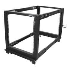 Image of StarTech 4-Post 12U Mobile Open Frame Server Rack Four Post 19inch Network Ra...