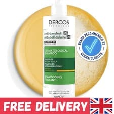 Image of Dercos 390ml Anti-Itch & Anti-Dandruff Shampoo for Dry Hair, Aloe Vera Scent