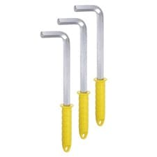 Image of 3pcs Hex Key Wrench 17mm L-Shape Hexagon Metric Wrenches with Non-slip Handle