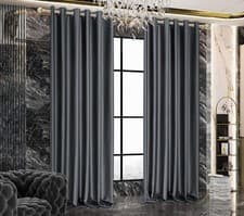 Image of 100% Blackout Curtain Eyelet Ring Top Ready Made Thick 320Gsm Curtain Pair Panel