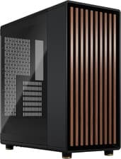 Image of Fractal Design Mid Tower PC Case with Walnut Front, Tempered Glass, High Airflow