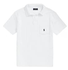 Image of Ralph Lauren White Terry Pocket Polo Shirt XL Men's RRP £149 #AA409