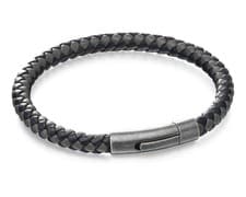 Image of Fred Bennett Bracelet B5062 Fred Bennett Two Tone Woven Leather Bracelet