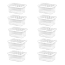 Image of 10 Pack Wham Crystal 11 Litre Storage Box With Lid
