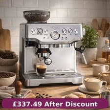 Image of Sage The Barista Express BES875/SES875 Bean to Cup Coffee Machine Silver/Black-