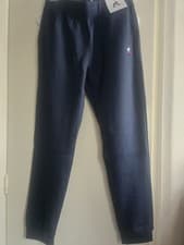 Image of Le Coq Sportif Regular Pant Dress Blue Small S trousers Sweatpants New