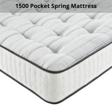 Image of SLEIGH 4FT6 DOUBLE BED OR KING SIZE LEATHER SLEIGH BED WITH MEMORY FOAM MATTRESS